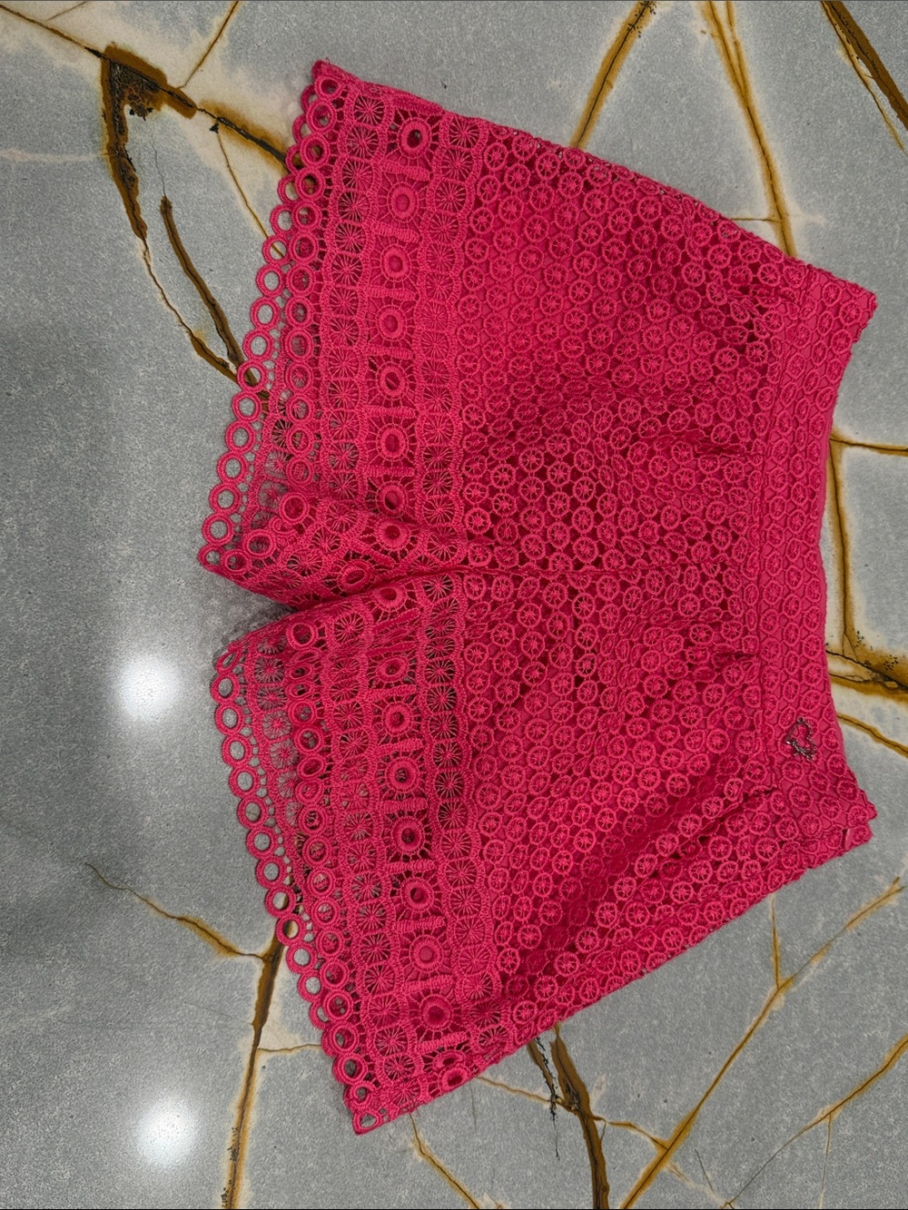 Mayoral Hot Pink Crochet Lace Girls' Shorts